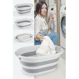 Katlanabilir Silikon Çamaşır Sepeti Gri 38Lt, 5DKTLNRCMSRSPTGRI
