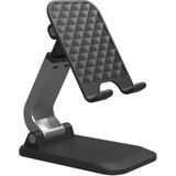 Katlanabilir Stant Business Model Abs + Silikon Materyal Tablet Akıllı Telefon Standı Masaüstü Stand Katlanabilir Cep Telefonu Telefon Tutucu Q7-L - Siyah