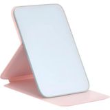 Katlanabilir Stantlı Makyaj Aynası / Pembe Deri Çanta Boyu Mini Ayna 723190 - Çok Renkli