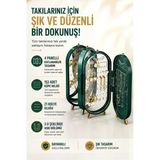 Katlanabilir Takı Düzenleyici Kutusu 4 Panelli Aynalı Takılık Küpe Kolye Organizeri | Cx-9001