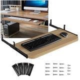 Katlanabilir, yüksekliği ayarlanabilir çalışma masası, ofis ve ev için, basit yemek masası, bilgisayar için çıkarılabilir klavye rafı – ceviz, 60 x 27 cm – saklama için ergonomik tasarım