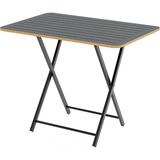 Katlanır 4 Kişilik Bahçe Masası Bistro Masa 55X90 Füme 1426
