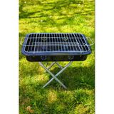 Katlanır Ayaklı Izgaralı Mangal 40X25x7 Kamp Piknik Bahçe İçin Taşınabilir Pratik Mangal