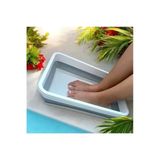 Katlanır Badya Pedikür Leğeni, 8 Litre Kapasite, Beyaz/Gri