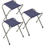 Katlanır Balıkçı Taburesi, Kamp Taburesi, Piknik Taburesi, Kamp Sandalyesi-Lacivert-**3 Adet** - 6456 Ecorce Tube Marron - Polyester