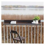 Katlanır Balkon Korkuluk Masası - Güverte ve Teraslar için Dış Mekan/İç Mekan Asılı Bar Masası, Yerden Tasarruflu Tasarım (L60*G27cm / U23,6*G10,6")