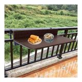 Katlanır balkon masası, korkuluk için, dış mekan veranda, bar masası, yerden tasarruf sağlayan çiçek standı, bahçe güverte masası (27 cm x 60 cm) - Balkon ve teras için mükemmel