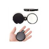Katlanır Cep Büyüteç 60 Mm 1 Adet 10X Büyütme Lens Cepte Taşınan Optik Lens Mercek Okuma Büyüteci Mini Cep El Büyüteci
