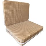 Katlanır Çocuk Yatağı Sünger Yatak Çocuk Oyun Minderi 60X120-4 cm Kahverengi Puantiyeli - Çok Renkli - 60 x 120 cm