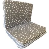 Katlanır Çocuk Yatağı Sünger Yatak Çocuk Oyun Minderi 60X120-4 Cm(Gri Yıldız) - Çok Renkli - 60 x 120 cm