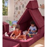 Katlanır Çocuk Yatağı ve Oyun Alanı - 90x180 - Bordo