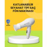Katlanır Gövdeli Saç Kurutma Makinesi Ev Ve Valiz Kullanımı FRTKGT25DYMXUCZZZAWOXMİNİFÖNBEYAZ-3