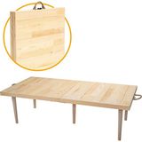 Katlanır Kamp, Piknik ve Bahçe Masası 50X100 cm - Ham Naturel Renk