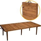 Katlanır Kamp, Piknik ve Bahçe Masası 55X110 cm - Ceviz Renk