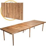 Katlanır Kamp, Piknik ve Bahçe Masası 75X228 cm - Ceviz Renk