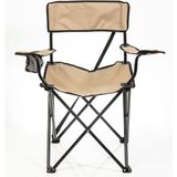 Katlanır Kamp Sandalyesi-Sırtı Açık Piknik ve Plaj Sandalyesi - 6456 Ecorce Tube Marron - Polyester