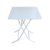 Katlanır Masa 60x60 Döküm Kenar Beyaz