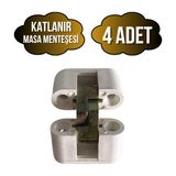 Katlanır Masa Menteşesi Akıllı Sehpa Masa Menteşesi(Beyaz) - BEYAZ - 4 ADET