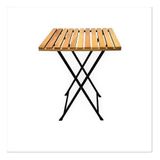 Katlanır Metal Ayaklı Masa Bahçe Kamp Piknik Masası Bistro Masa 60X60x75