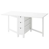 Katlanır mutfak masası, beyaz, 2-4 kişilik, katlanabilir, 26/89/152x80 cm