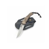 Katlanır Outdoor Bıçak – Ahşap Saplı Paslanmaz Çelik Keskin Cep Bıçağı, Kılıflı Taşınabilir Çok Amaçlı Bıçak, Kamp ve Günlük Kullanım İçin (Küçük)