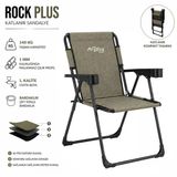 Katlanır Piknik Ve Kamp Sandalyesi - Bardaklıklı - Rock Plus - Gusto Haki