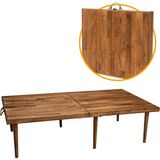 Katlanır Sabit Ayaklı Kamp, Piknik ve Bahçe Masası 70X120 cm - Ceviz Renk