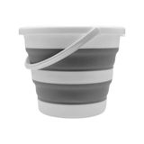 Katlanır Silikon Su Kovası Banyo Temizlik Kovası 6,5 Lt Beyaz
