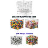 Katlanır Tel Havuz Sepeti | Market ve Mağaza Promosyon Sepeti | Metal Havuz Sepet (53x53 Cm)