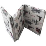 Katlanır Yer Minderi Süngerli Minder Katlanır Minder Tek Kişilik 80X180 cm Istanbul Desen - Çok Renkli - 80 x 180 x 6 cm