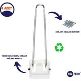Katlanır Yer Sofrası Leptop Masa Ayağı 4 Adet Metal Özel Üretim 22 cm Ayak Krom