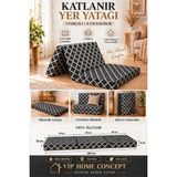 Katlanır Yer Yatağı 70X180X8 cm ve Tek Kişilik Sünger Katlanır Minder Yatak 8 CM-70X180 Cm-Karaçatı - 70 x 180 cm