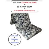 Katlanır Yer Yatağı Tek Kişilik Gri Sünger Minder Yatak 90x190x 10 Cm 90 x 190 x 10 CM - 14 Dns