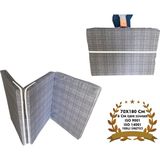 Katlanır Yer Yatağı ve Tek Kişilik Sünger Katlanır Minder Yatak 70X180 cm 6 cm Gri - Çok Renkli