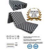 Katlanır Yer Yatağı ve Tek Kişilik Sünger Katlanır Minder Yatak 70X180 cm 6 cm Karaçatı - Çok Renkli