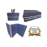 Katlanır Yer Yatağı Ve Tek Kişilik Sünger Katlanır Minder Yatak 70x180 Cm 6 Cm Lacivert Yıldız