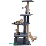 Katlı Büyük Boy Kedi Tırmalama Tahtası Jüt İpli Welsoft Kumaşlı Oyun Alanı