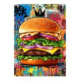 Katlı Dev Hamburger Dekoratif ahşap Tablo
