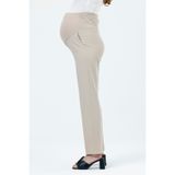 KATLİN MATERNİTY WEAR Hamile Bej Kumaş Pantolonu Beli Ayarlanabilir Double Kumaş