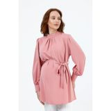 KATLİN MATERNİTY WEAR Hamile Somon Jessica Kumaş Bluz ,Yaka fermuar Kollar Düğme Detaylı