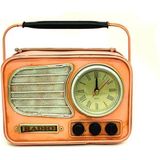 Katre46 Dekoratif Metal Radyo Saat Masa Saati Vintage Ev Ofis Hediyelik
