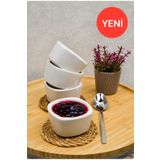 KATREMİA Mia Kase Çerezlik Reçellik Sosluk 8 Cm Porselen 4'lü Sunum Seti