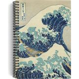 Katsushika Hokusai/The Great Wave off Kanagawa,1829 | Spiralli Defter 05 | A5 | Çizgisiz | 100 Sayfa