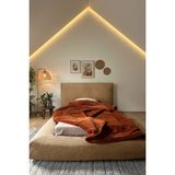 Katt Duobed Fitilli Peluş Havuzlu Baza + Başlık + Yatak Ikiz Yataklı Set Yatak - Bej - 90 x 200 cm