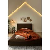 Katt Duobed Fitilli Peluş Havuzlu Baza + Başlık + Yatak Ikiz Yataklı Set Yatak - Kahverengi - 90 x 200 cm