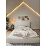 Katt Duobed Fitilli Peluş Havuzlu Baza + Başlık + Yatak Ikiz Yataklı Set Yatak - Krem - 150 x 200 cm