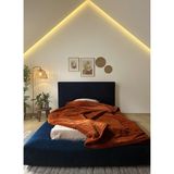 Katt Duobed Fitilli Peluş Havuzlu Baza + Başlık + Yatak Ikiz Yataklı Set Yatak - Lacivert - 90 x 200 cm