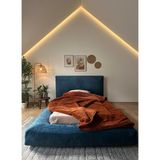 Katt Duobed Fitilli Peluş Havuzlu Baza + Başlık + Yatak Ikiz Yataklı Set Yatak - Mavi - 90 x 200 cm