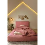 Katt Duobed Fitilli Peluş Havuzlu Baza + Başlık + Yatak Ikiz Yataklı Set Yatak - Pembe - 90 x 200 cm