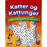 Katter og kattunger Labyrint Aktivitetsbok for alderen 3-5, Dyregåter for barn Kognitiv utvikling: Hjerneøvelser og spill for barn, Bok 2